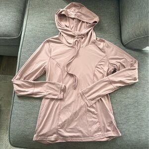 Blush Pink Hooded Long Sleeve Pullover